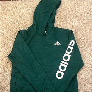 Adidas Forest Green Hoodie with White Logo